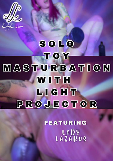 Solo Toy Masturbation With Light Projector